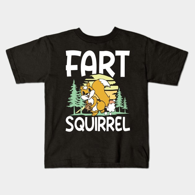 Fart Squirrel Kids T-Shirt by AngelBeez29